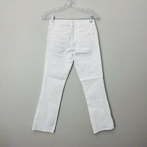 Tory Burch White Cropped Denim Jeans Women’s Size 24 - Picture 5 of 10
